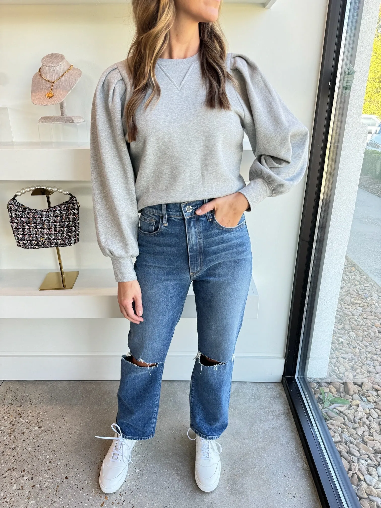 Heather Grey Tiffany Sweater