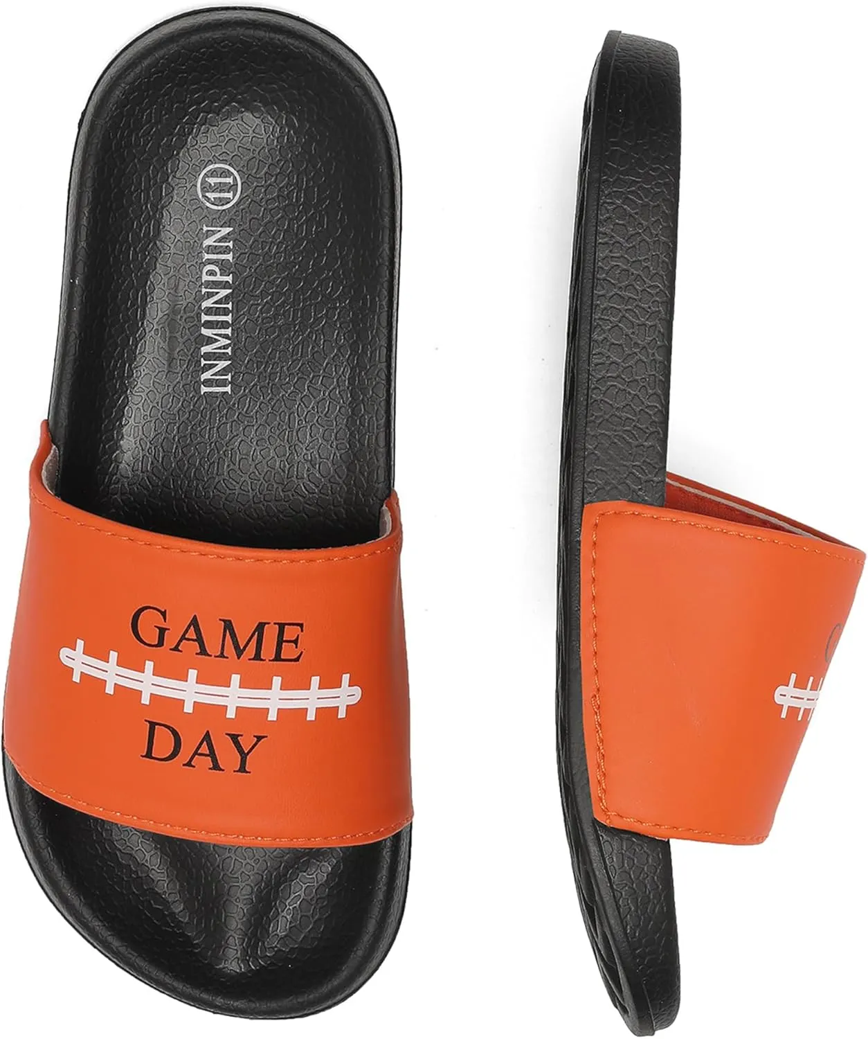 INMINPIN Kids Boys Girls Ball Sports Slides Sandals Ultra Comfortable Beach Pool Shower Shoes House Slide Indoor Outdoor for Sports Fan