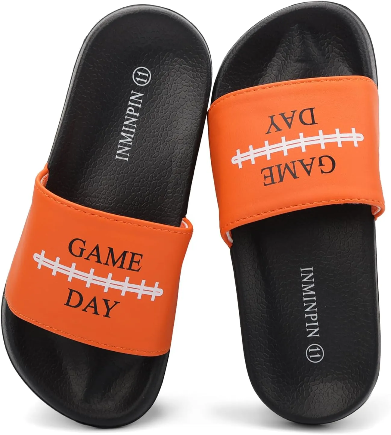 INMINPIN Kids Boys Girls Ball Sports Slides Sandals Ultra Comfortable Beach Pool Shower Shoes House Slide Indoor Outdoor for Sports Fan