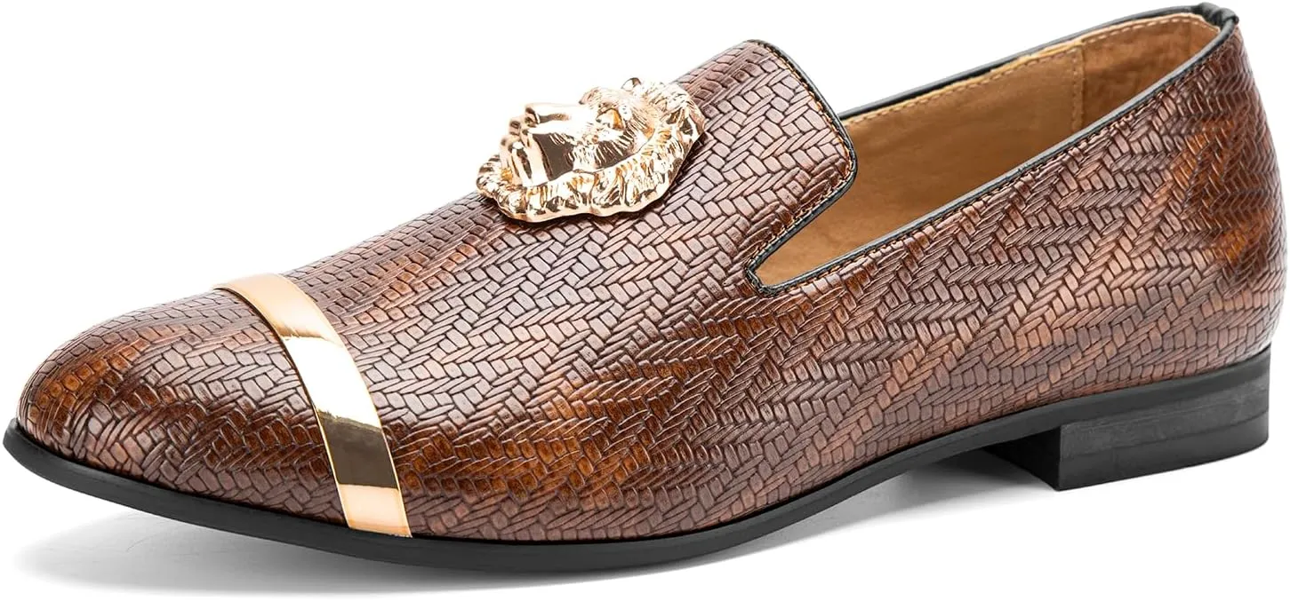 JITAI Men's Penny Slip-On Leather Lined Loafer Luxury Men Shoes Casual Dress Disco Shoes