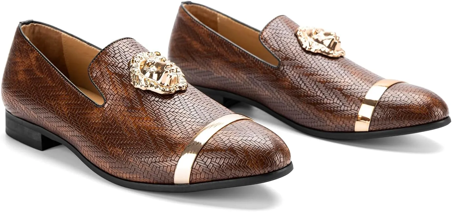 JITAI Men's Penny Slip-On Leather Lined Loafer Luxury Men Shoes Casual Dress Disco Shoes