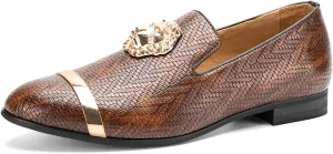 JITAI Men's Penny Slip-On Leather Lined Loafer Luxury Men Shoes Casual Dress Disco Shoes