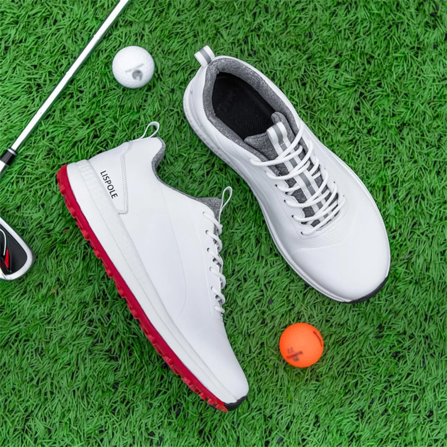 JiuQing Golf Shoes Men Waterproof Professional Golfing Trainers Spikeless Outdoor Anti Slip Walking Footwear