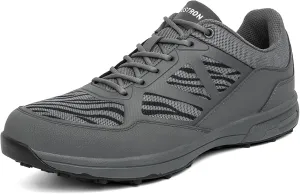 JiuQing Men Golf Shoes Breathable Spikeless Professional Golfing Trainers Outdoor Anti Slip