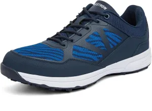 JiuQing Men Golf Shoes Breathable Spikeless Professional Golfing Trainers Outdoor Anti Slip
