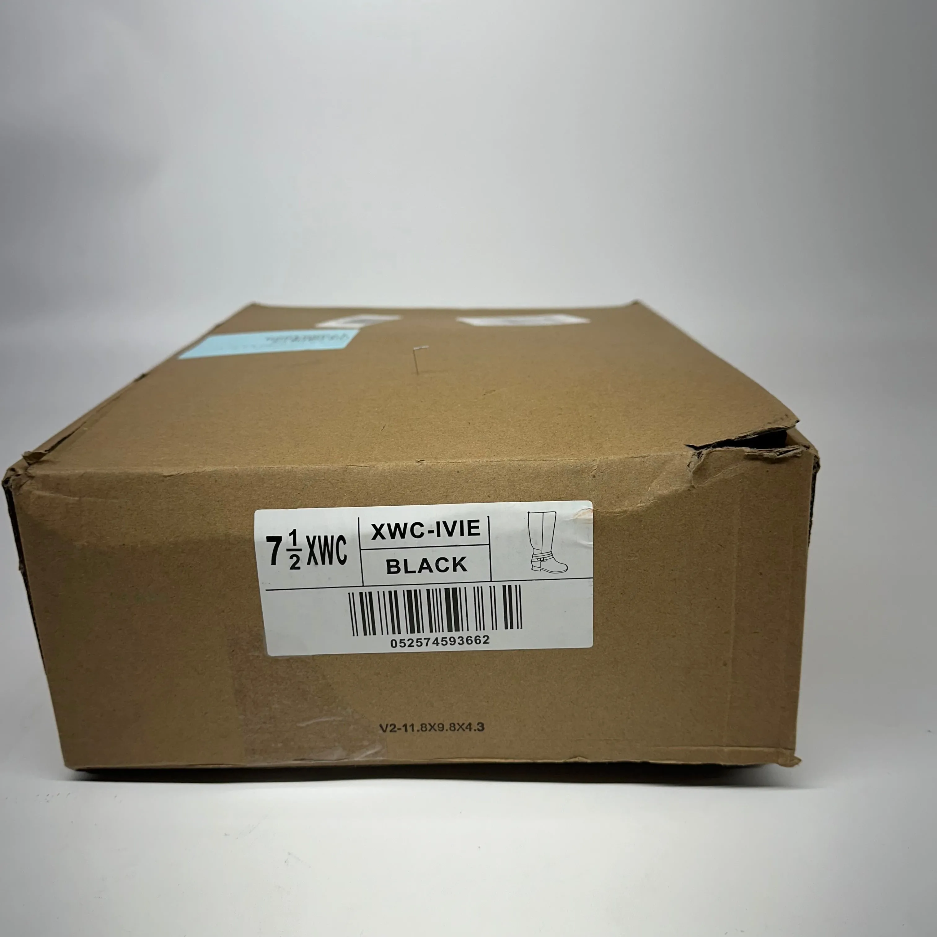Journee Collection Women’s Black Wide Calf Knee-High Boots, Size 7.5, Open Box