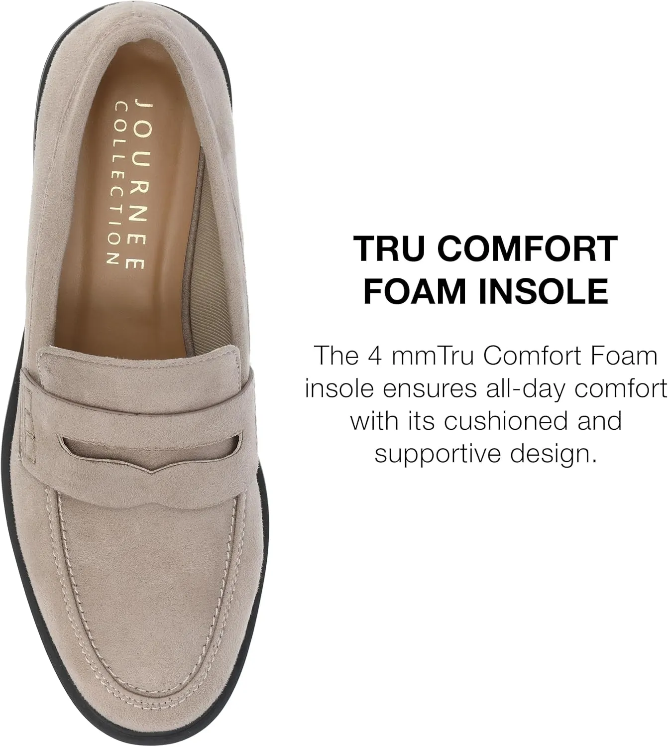 Journee Collection Womens Padded Insole Loafers