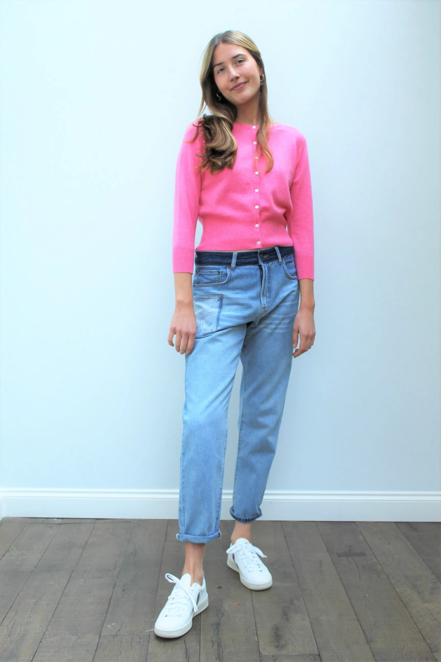 JU Shrunken Cardigan in Candy