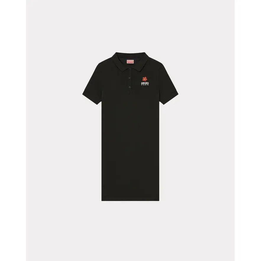 KENZO 'BOKE FLOWER CREST' EMBROIDERED POLO DRESS