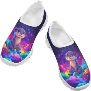 Kids Cute Shoes Colorful Clouds Slip On Shoes for Girls Size 11-2.5