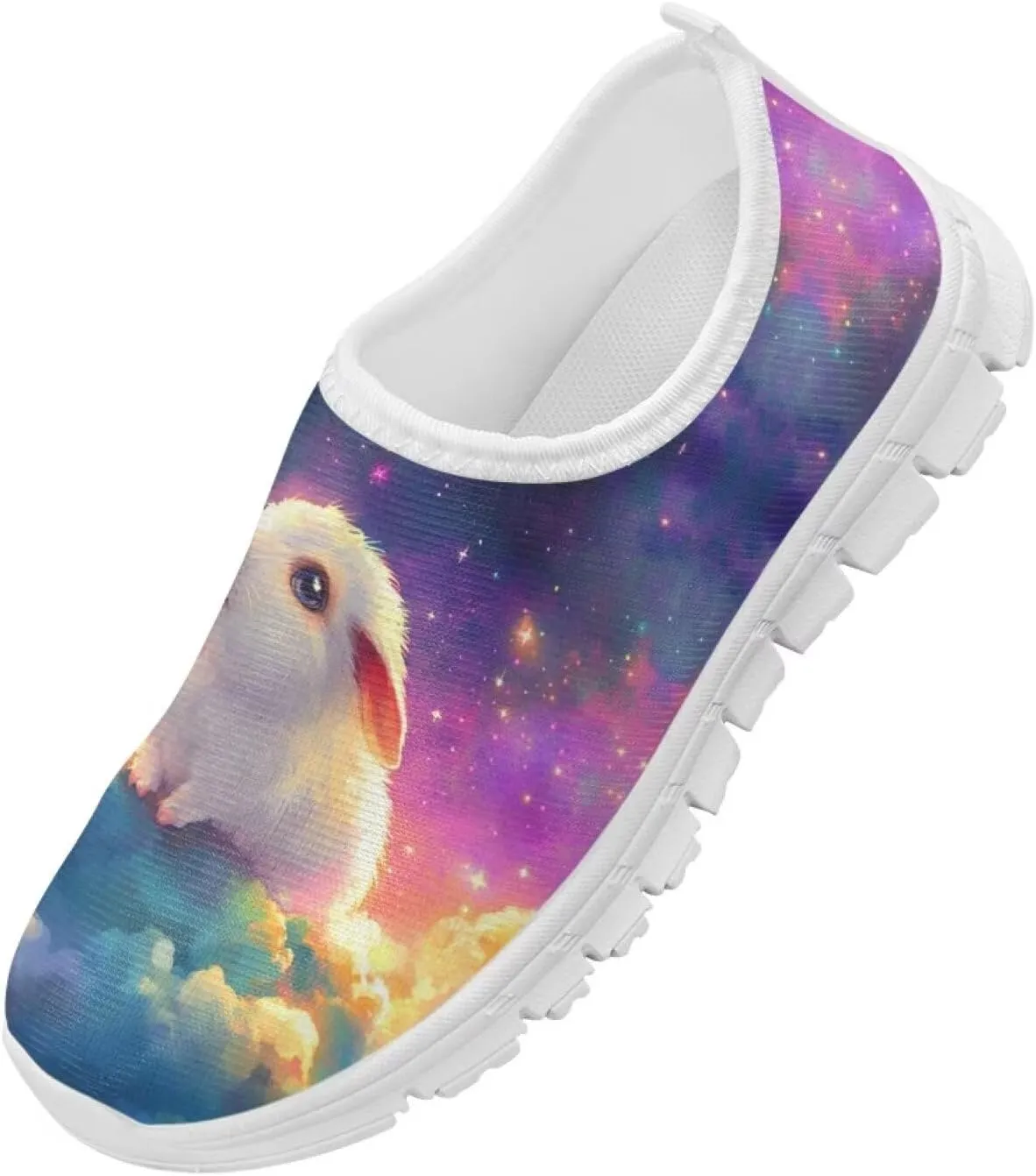 Kids Cute Shoes Colorful Clouds Slip On Shoes for Girls Size 11-2.5