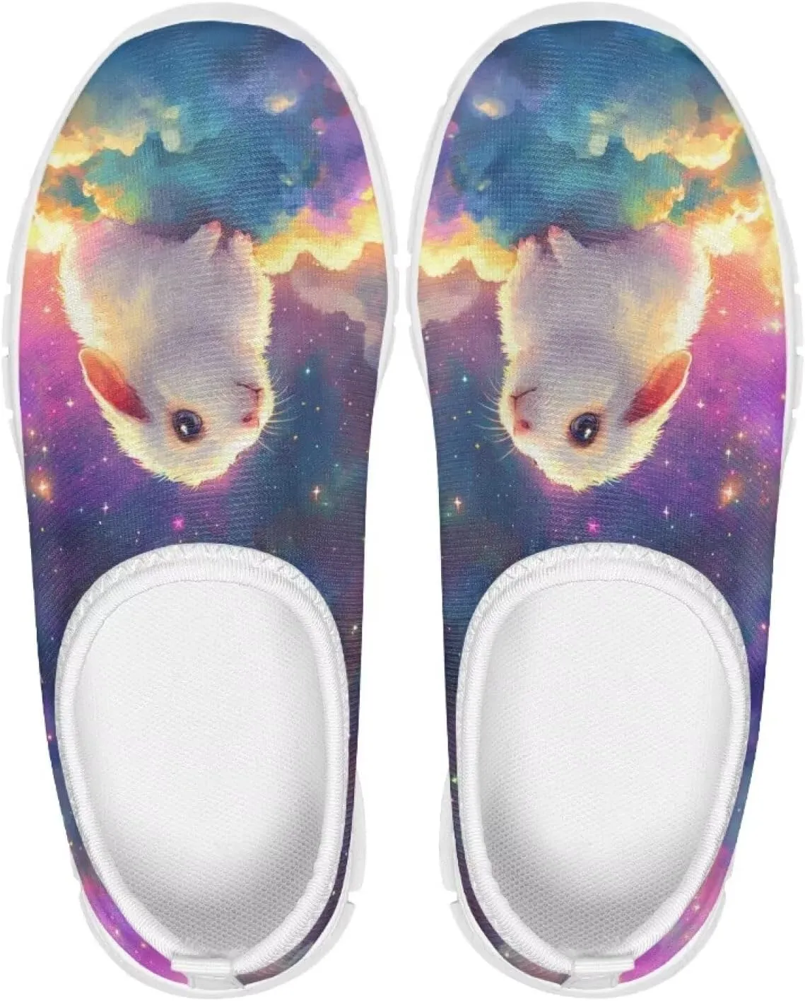 Kids Cute Shoes Colorful Clouds Slip On Shoes for Girls Size 11-2.5