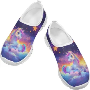 Kids Cute Shoes Colorful Clouds Slip On Shoes for Girls Size 11-2.5