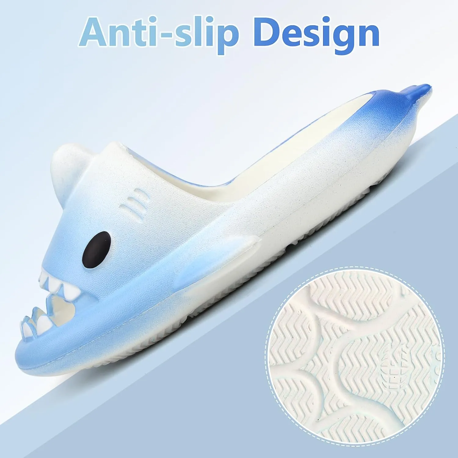 Kids Shark Cloud Slides | Toddler Boys Girls Shower Slippers | Boys Girls Cute Cartoon Fish Flip Flops | Beach Pool Home Sandals | Quick Dry Non-Slip
