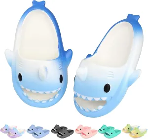Kids Shark Cloud Slides | Toddler Boys Girls Shower Slippers | Boys Girls Cute Cartoon Fish Flip Flops | Beach Pool Home Sandals | Quick Dry Non-Slip