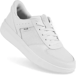 Kizik Brisbane Retro-Modern Full-Grain Leather with Mesh Panels Slip On Sneakers - Easy Slip-Ons | Casual Shoes for Women, Elderly | Stylish, Convenient and Orthopedic Shoes for Everyday and Travel