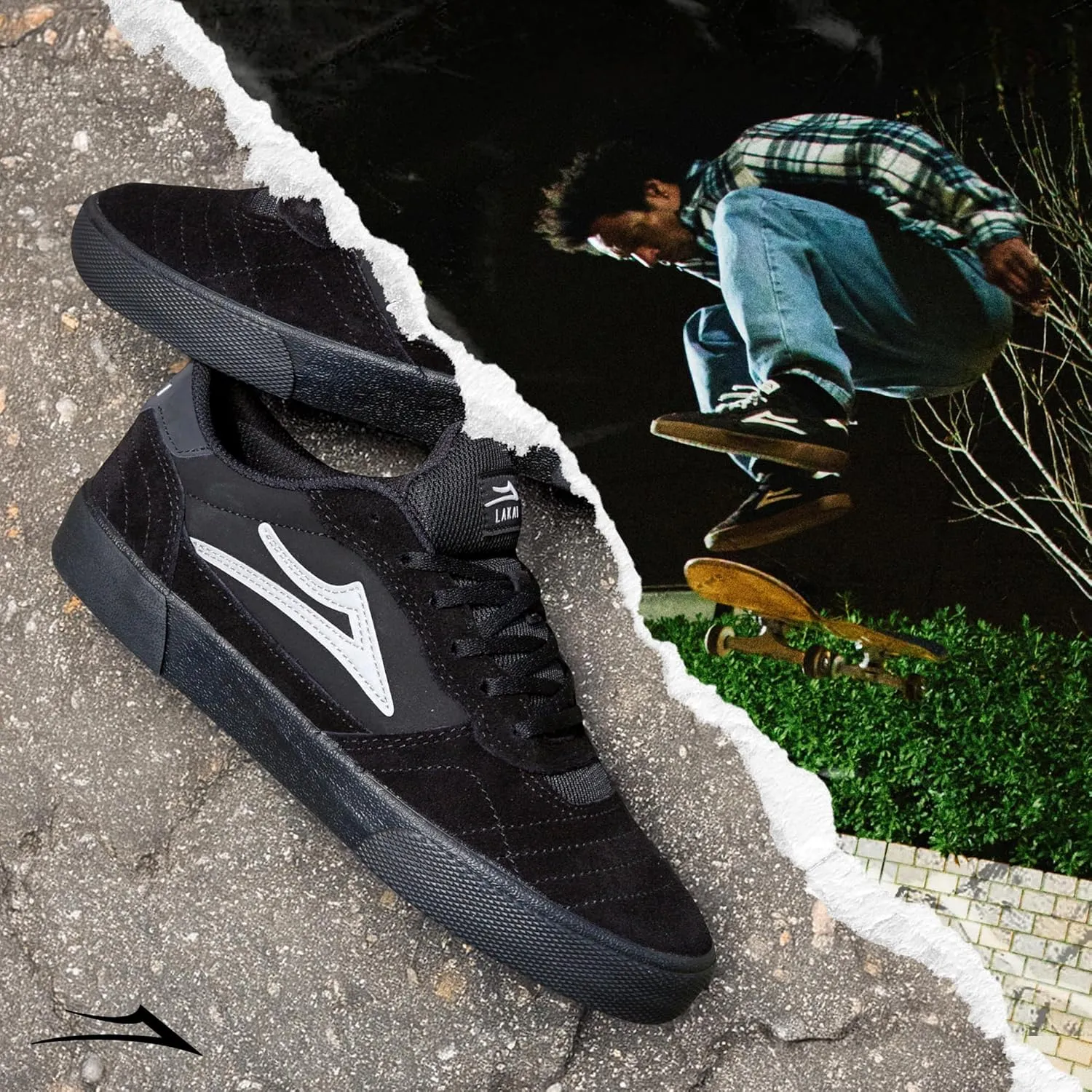 Lakai Mens Cambridge Low-Top Skateboarding Shoe
