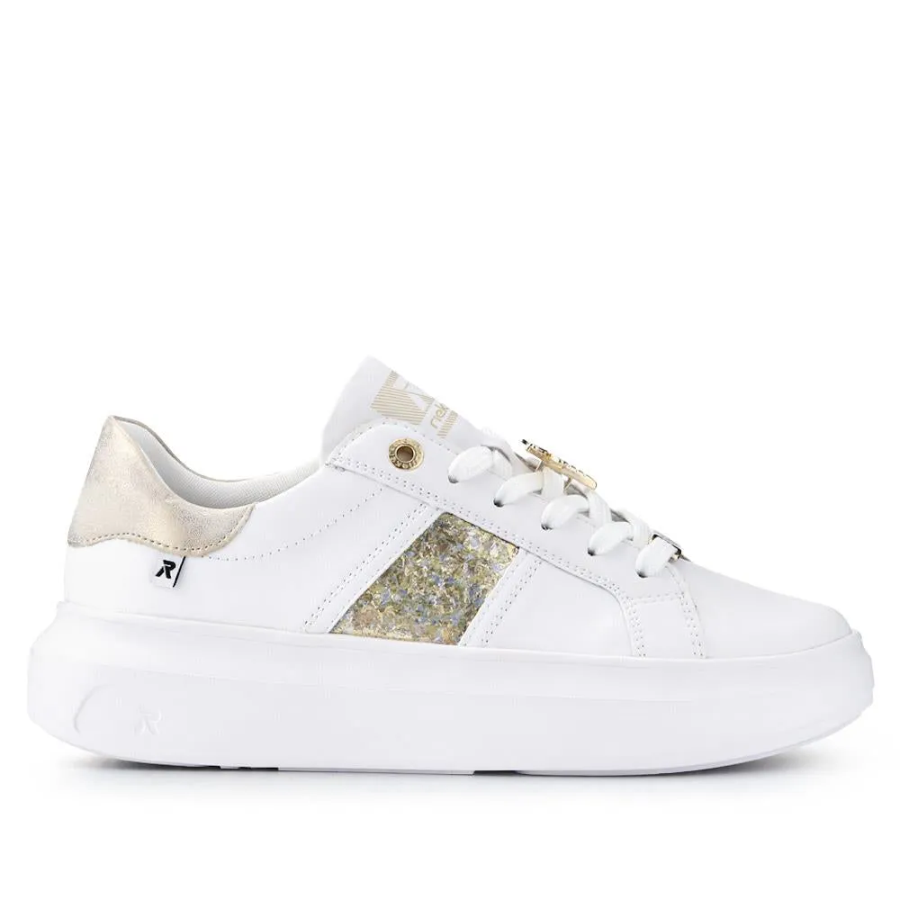 Leather Two-Tone Trainers - RKR41520 / 326 836