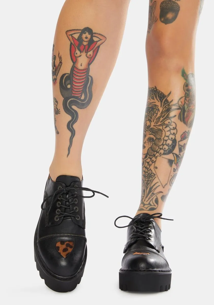 Leopard Unmatched Love Chunky Gibson Shoes