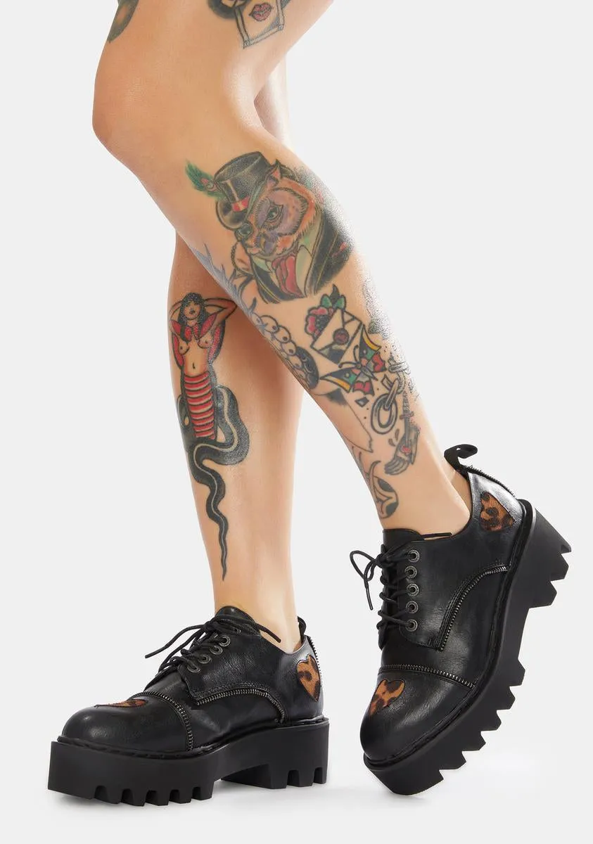 Leopard Unmatched Love Chunky Gibson Shoes