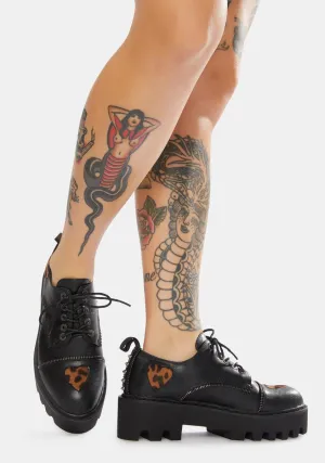 Leopard Unmatched Love Chunky Gibson Shoes