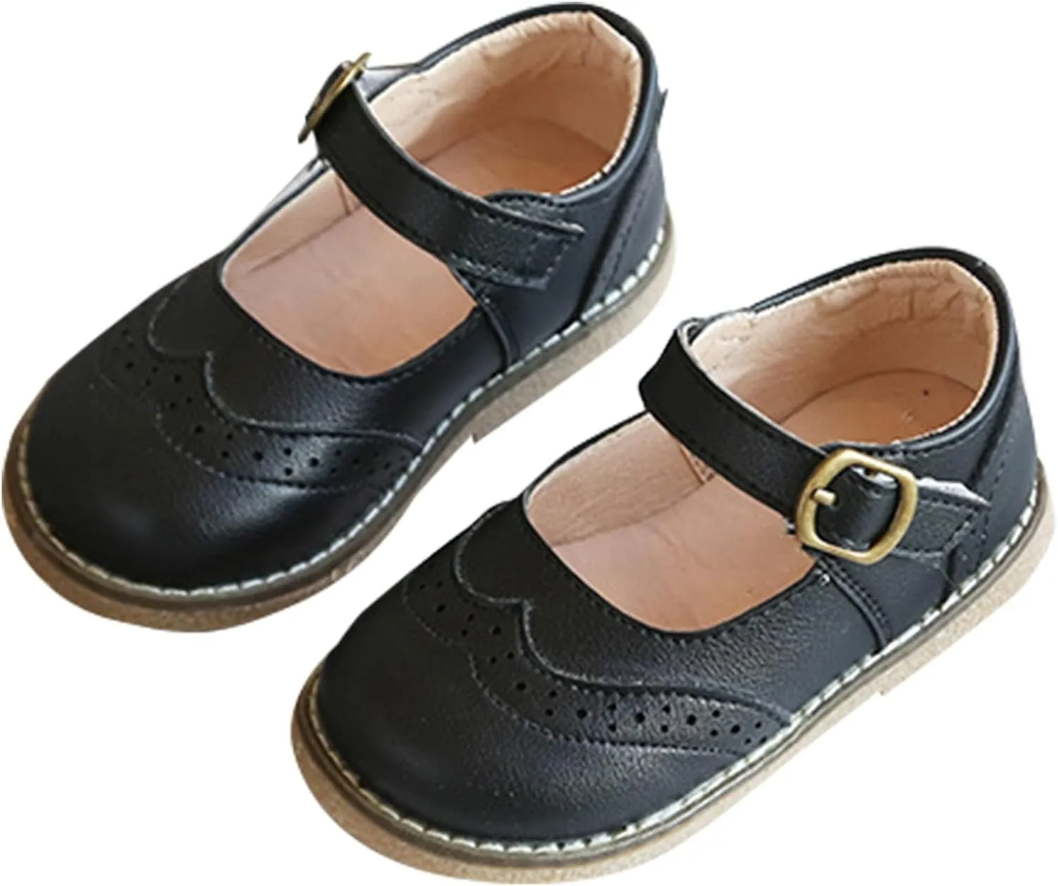 Little Girls Dress Shoes Mary Jane Ballet Flats Flower Toddler Girl Dress Shoes School Party Wedding Shoes