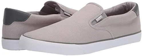 Lugz Men's Clipper Classic Slip-on Fashion Sneaker, Alloy/Charcoal/White, 9.5