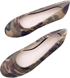 LUXINYU Women Candy Color Comfortable Round Toe Slip on Suede Ballet Flats Low Heel Office Shoes Casual Shoes