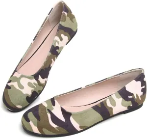 LUXINYU Women Candy Color Comfortable Round Toe Slip on Suede Ballet Flats Low Heel Office Shoes Casual Shoes