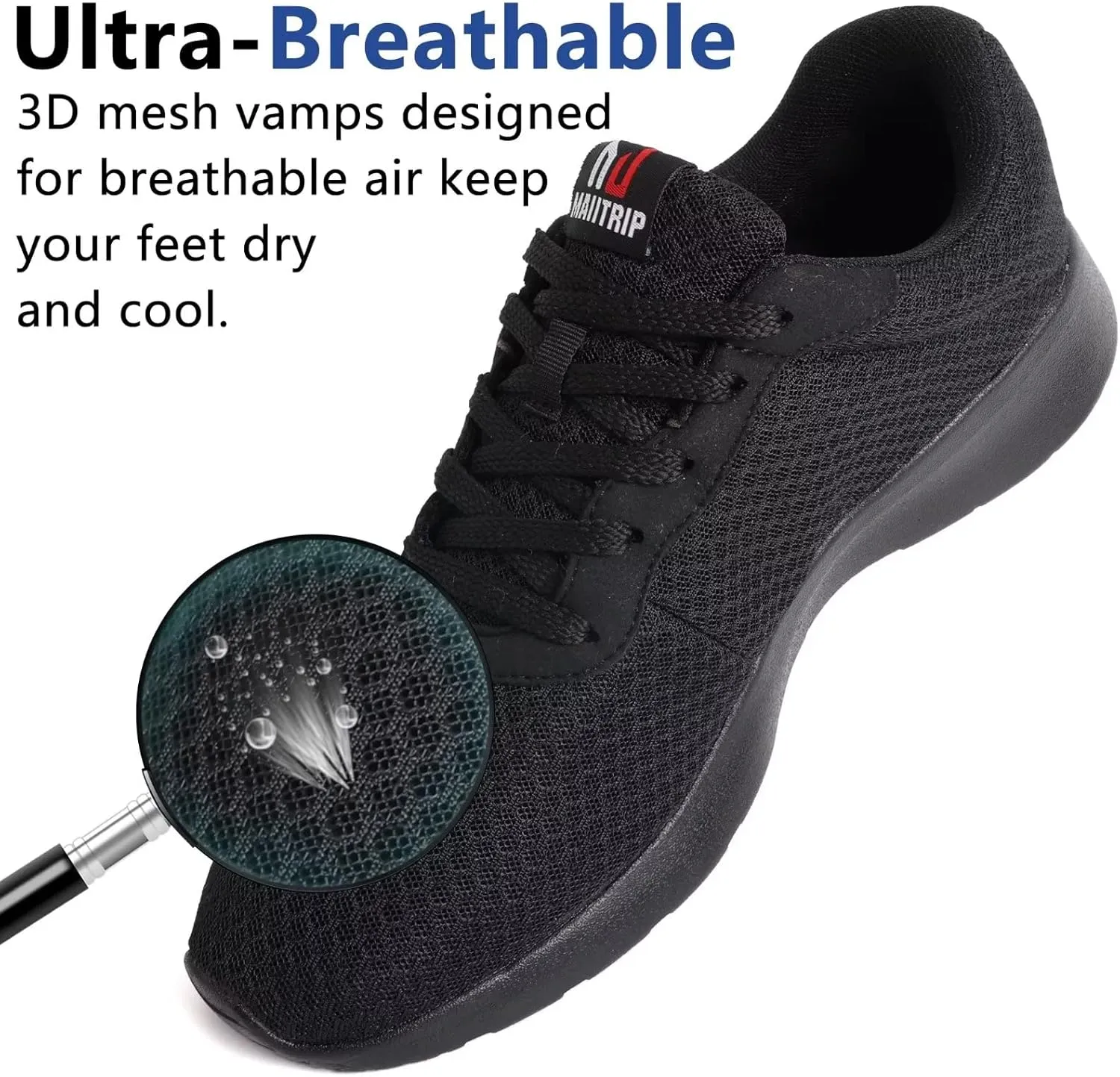 MAIITRIP Mens Walking Shoes,Ultra Lightweight Breathable Tennis Running Shoes Mesh Non-Slip Casual Comfortable Fashion Sneakers Work Gym Workout Athletic Sport Cuhioning Trainers