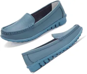 MEBAMY Women's Casual Platform Loafers Lightweight and Non-Slip Wedge Fashion Slip-On Sneaker for Women,White