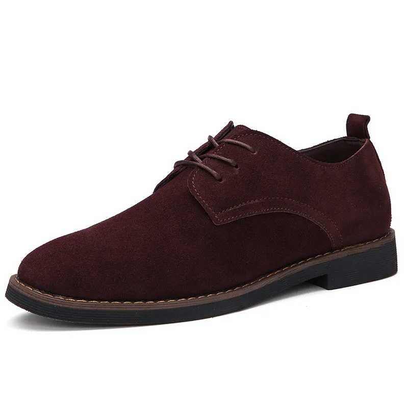 Men Casual Leather Shoes Oxfords Suede Leather Men's Flats