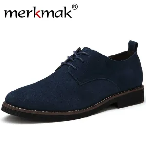 Men Casual Leather Shoes Oxfords Suede Leather Men's Flats