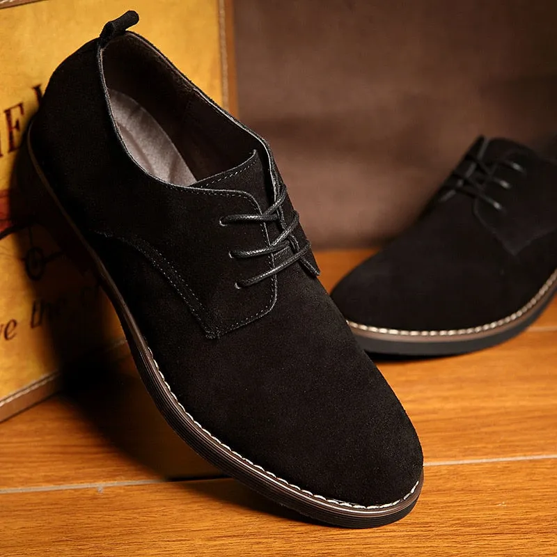 Men Casual Leather Shoes Oxfords Suede Leather Men's Flats