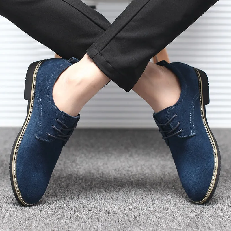 Men Casual Leather Shoes Oxfords Suede Leather Men's Flats