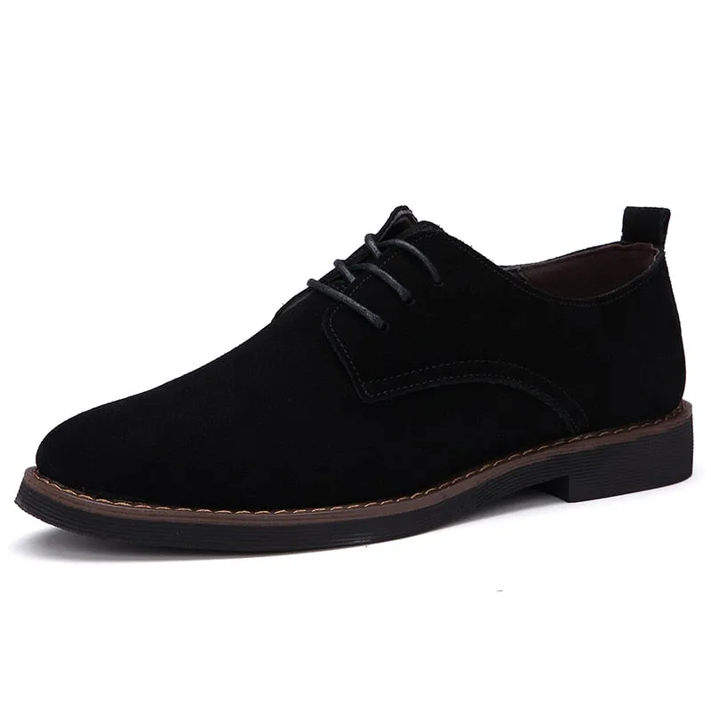 Men Casual Leather Shoes Oxfords Suede Leather Men's Flats