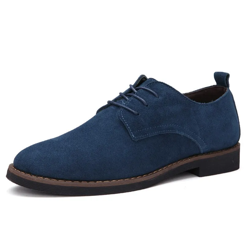 Men Casual Leather Shoes Oxfords Suede Leather Men's Flats