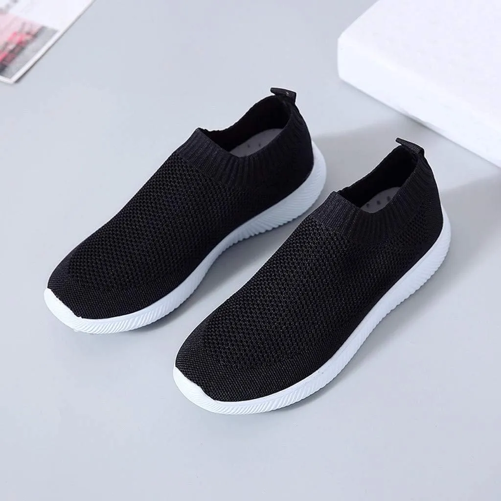 Men Slip on Casual Trainers Walking Shoes Comfortable Tennis Mesh Sneaker Breathable Slip-on Lightweight