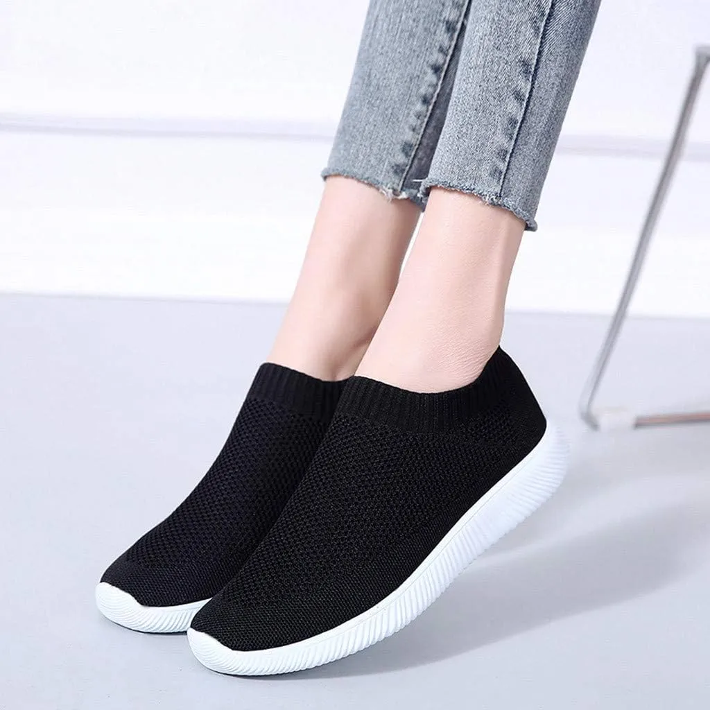 Men Slip on Casual Trainers Walking Shoes Comfortable Tennis Mesh Sneaker Breathable Slip-on Lightweight