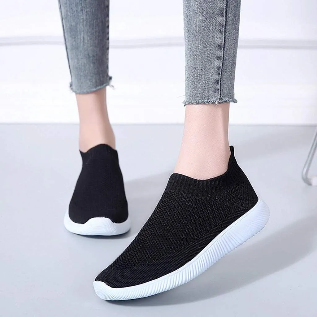 Men Slip on Casual Trainers Walking Shoes Comfortable Tennis Mesh Sneaker Breathable Slip-on Lightweight