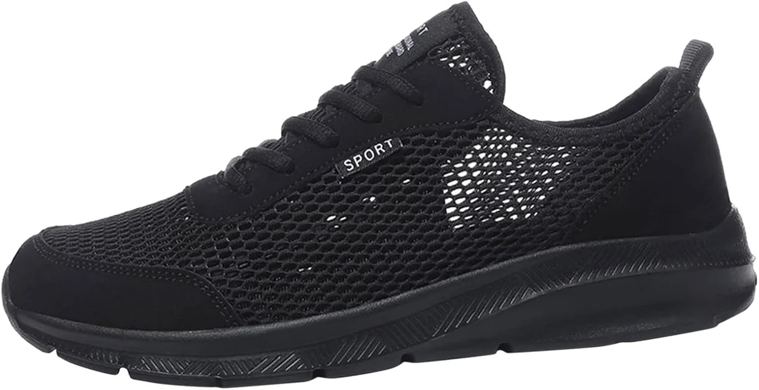 Men's Slip on Walking Shoes Tennis Running Sneakers Lightweight Breathable Casual Soft Sole Comfort Work Gym Trainers