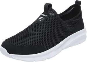 Men's Slip on Walking Shoes Tennis Running Sneakers Lightweight Breathable Casual Soft Sole Comfort Work Gym Trainers