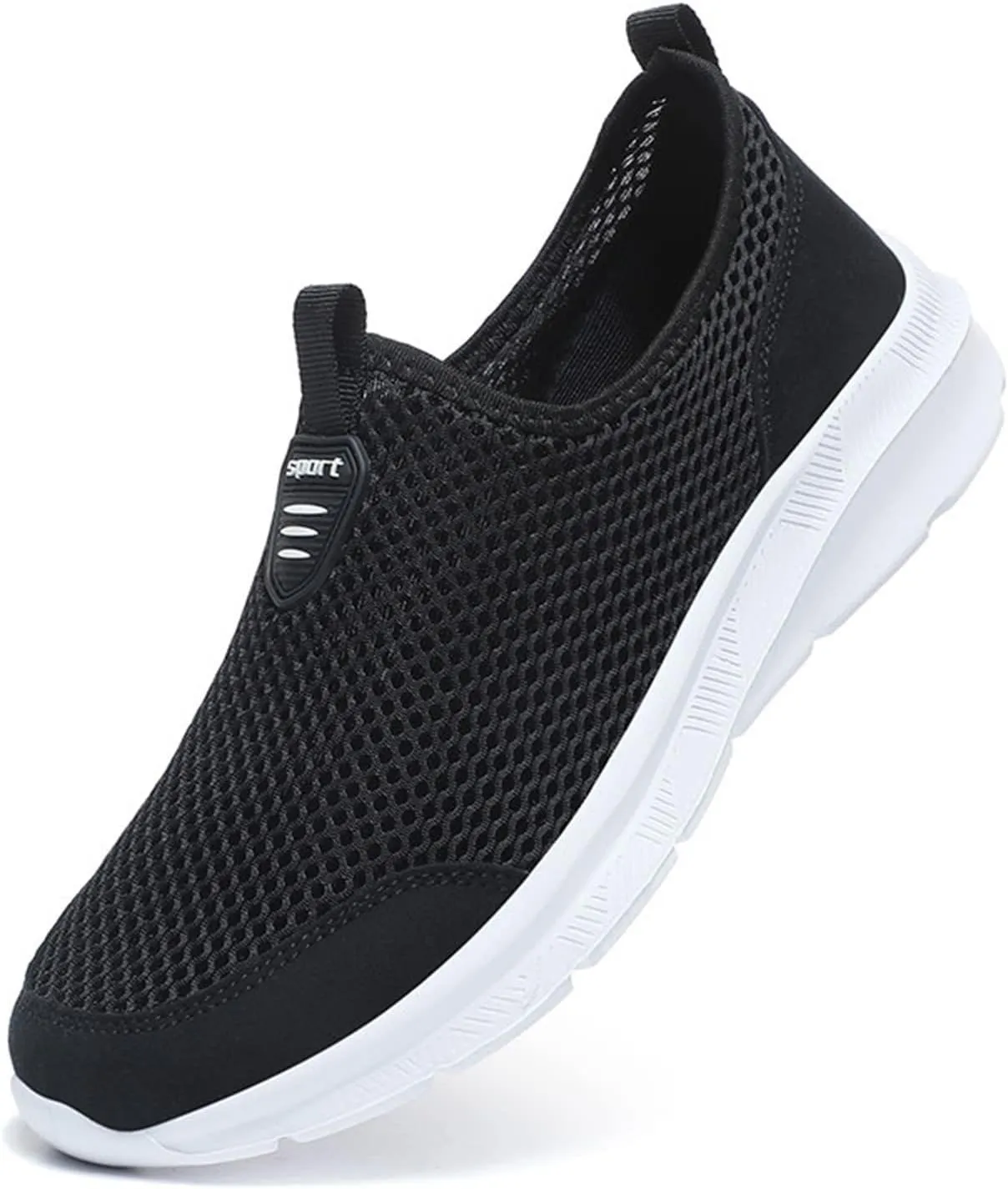 Men's Slip on Walking Shoes Tennis Running Sneakers Lightweight Breathable Casual Soft Sole Comfort Work Gym Trainers