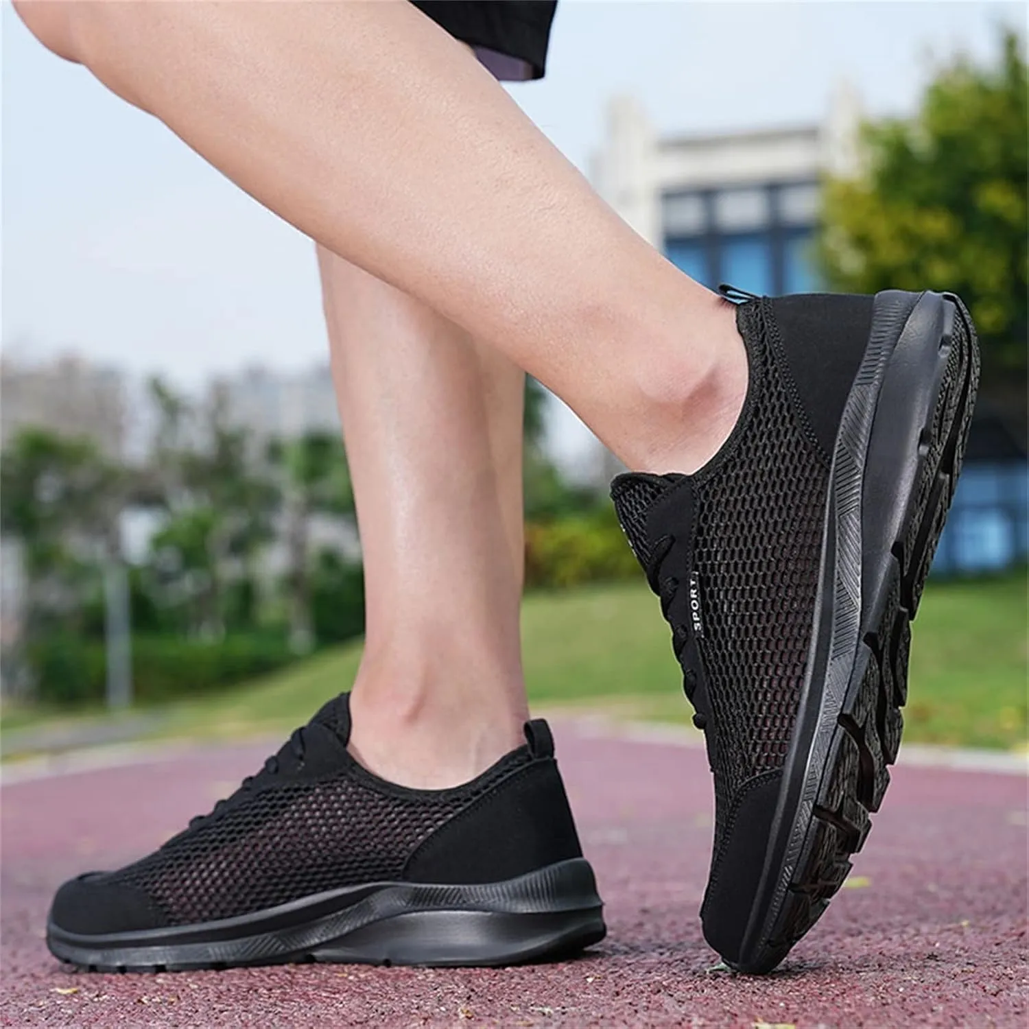 Men's Slip on Walking Shoes Tennis Running Sneakers Lightweight Breathable Casual Soft Sole Comfort Work Gym Trainers