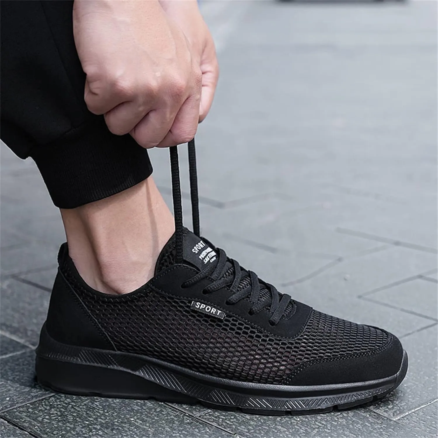 Men's Slip on Walking Shoes Tennis Running Sneakers Lightweight Breathable Casual Soft Sole Comfort Work Gym Trainers