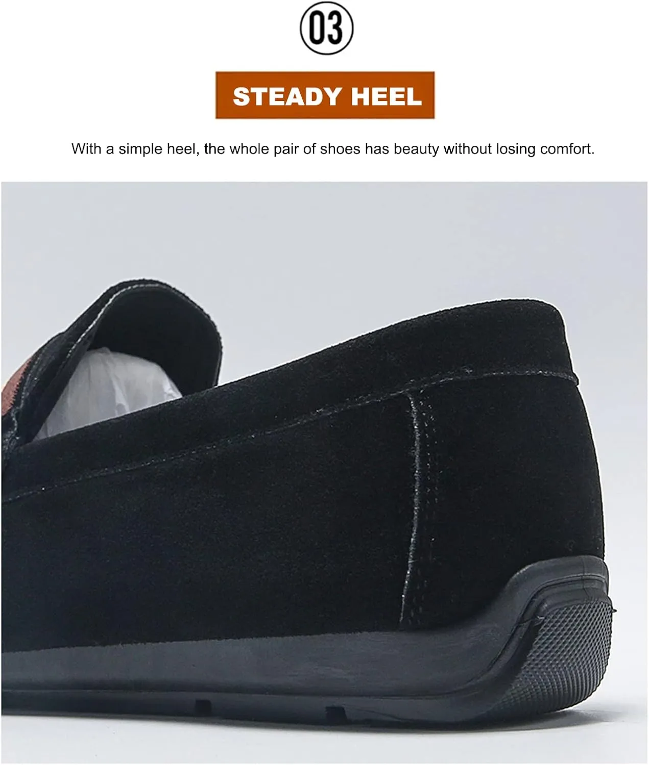Men's Suede Round Toe Soft Sole Loafers,Breathable Comfortable Slip On Flat Boat Shoes Casual Fashionable Walking Shoes