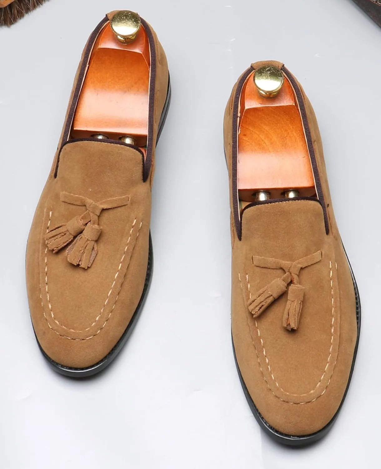 Mens Tassel Loafers Slip On Dress Shoes for Men Suede Business Casual Penny Loafers Prom Wedding Tuxedo Moccasins Comfort Shoes