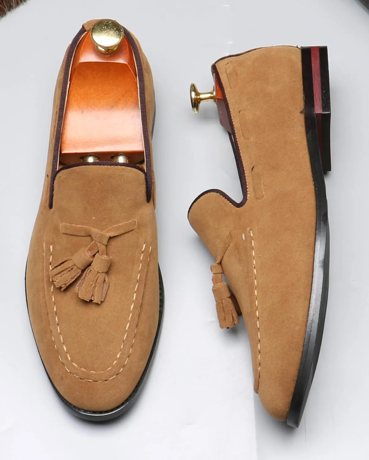Mens Tassel Loafers Slip On Dress Shoes for Men Suede Business Casual Penny Loafers Prom Wedding Tuxedo Moccasins Comfort Shoes