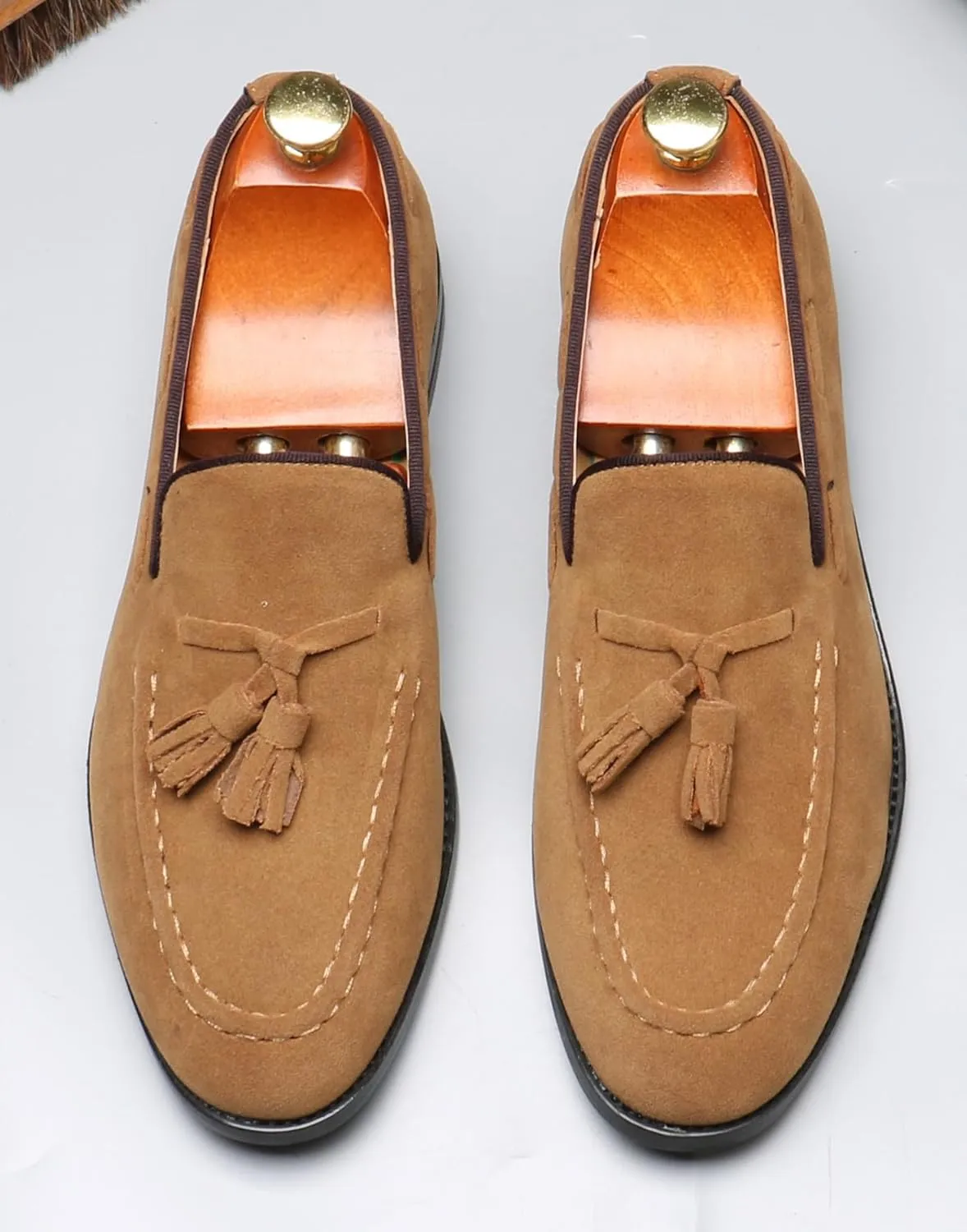 Mens Tassel Loafers Slip On Dress Shoes for Men Suede Business Casual Penny Loafers Prom Wedding Tuxedo Moccasins Comfort Shoes