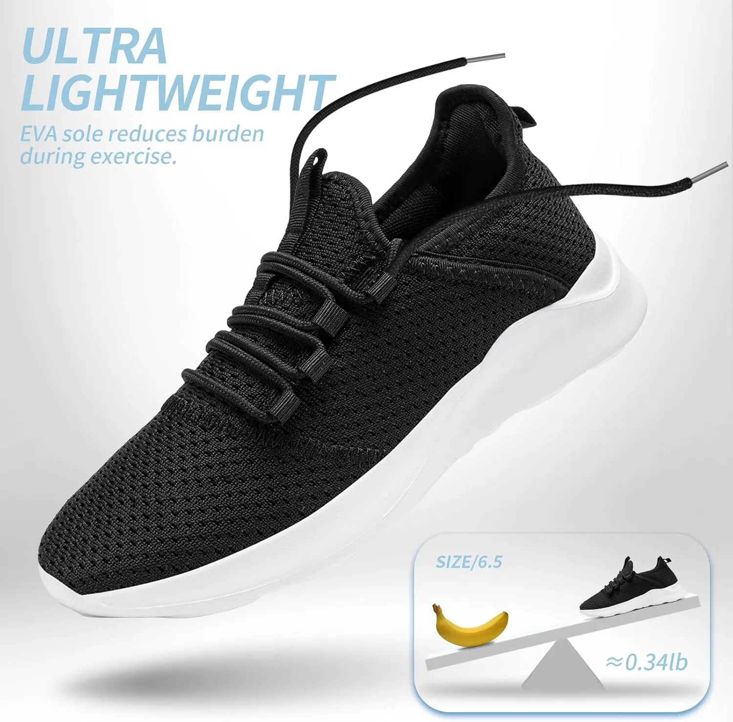 Mens Tennis Gym Shoes Lightweight Breathable Running Workout Shoes Non-Slip Fashion for Walking Work Travel